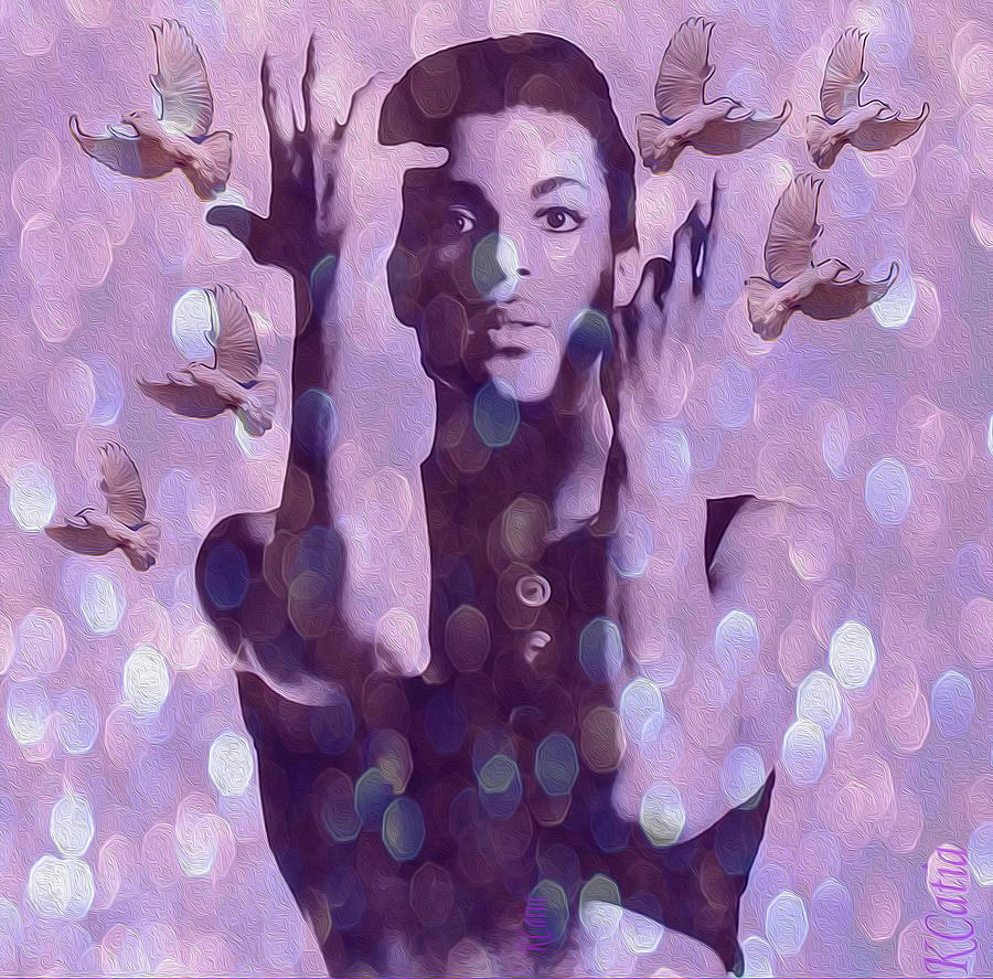 Purple rain when doves cry Digital Art by KCatia Creole Art - Pixels