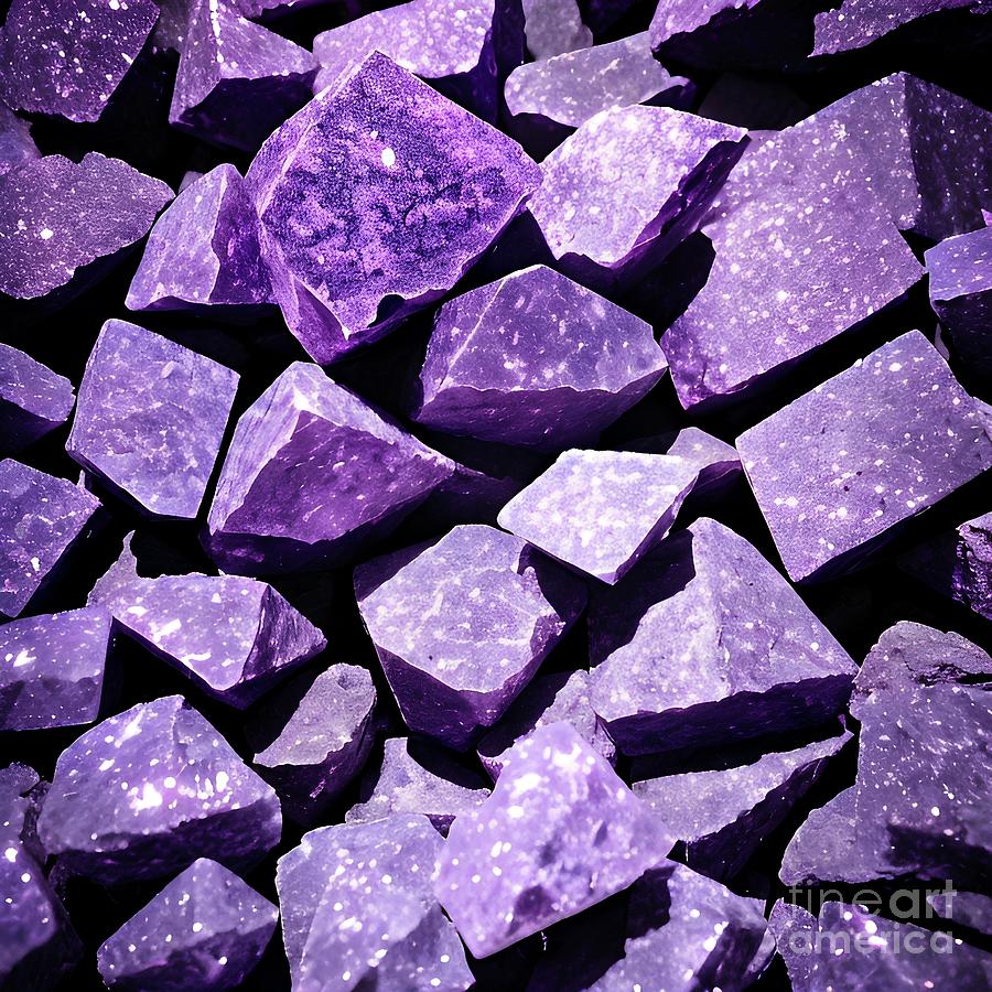 Purple rock Digital Art by Mihai B - Fine Art America