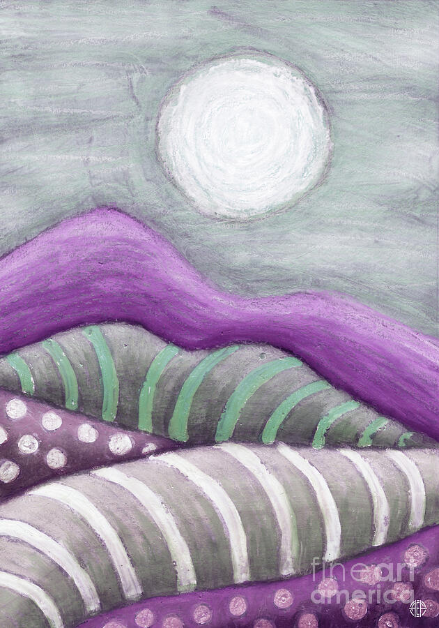 Purple Rolling Hills  Painting by Amy E Fraser