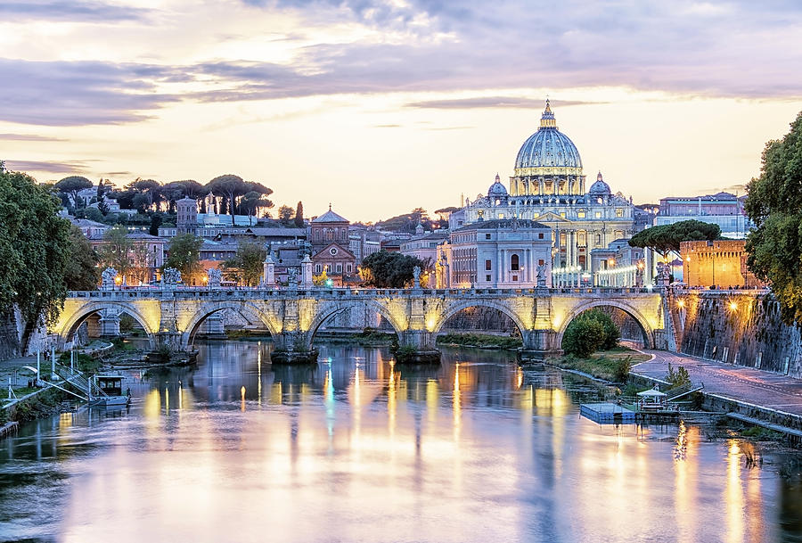 Sunset Photograph - Purple Rome by Manjik Pictures