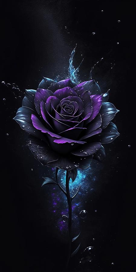 Purple Rose 5 Ai Digital Art By Dreamz - - Fine Art America