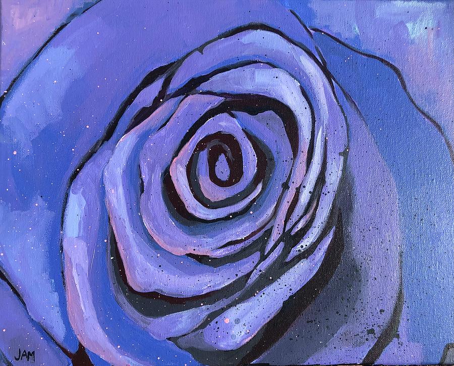 Purple Rose Painting by Jam Art Purple Rose Painting by Jam Art