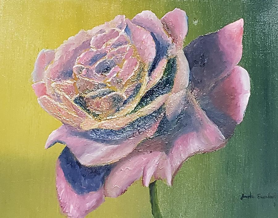Purple Rose Painting by Joseph Eisenhart