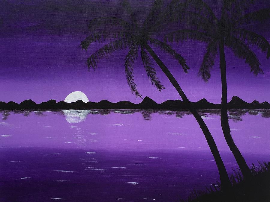 Purple Sea Painting By Hartley Barnes Fine Art America