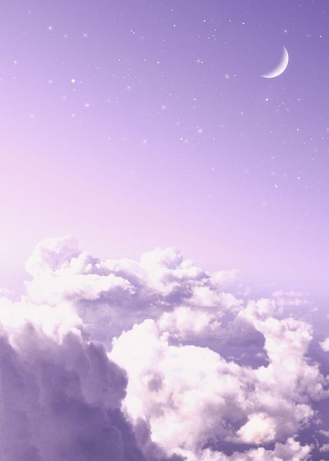 Purple Sky Digital Art by Hendris Juven | Pixels