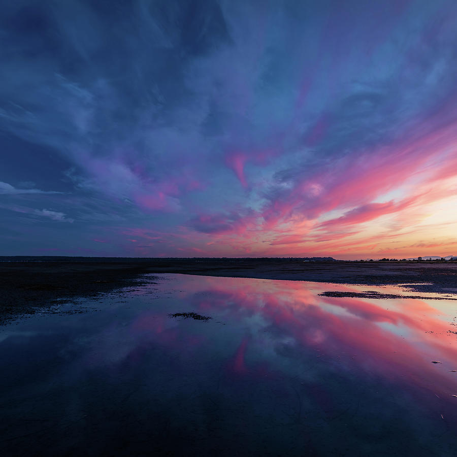 Purple sky reflection Photograph by Sqwhere Photo - Fine Art America