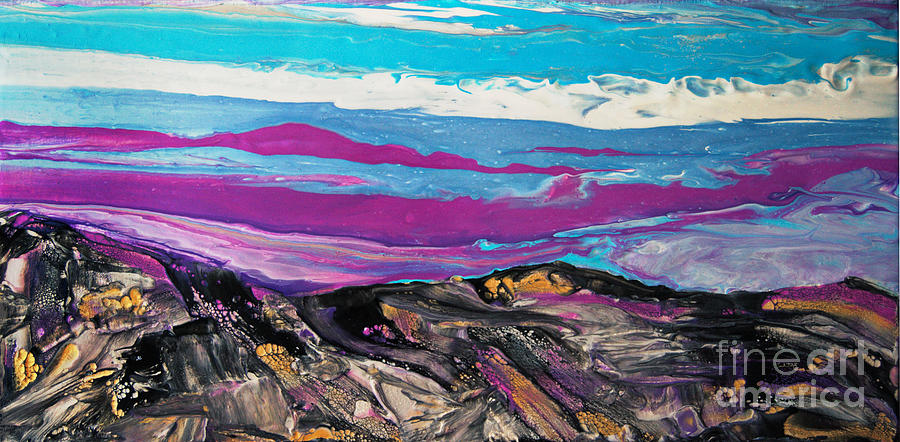 Purple Skyscape 8144 Painting by Priscilla Batzell Expressionist Art Studio Gallery