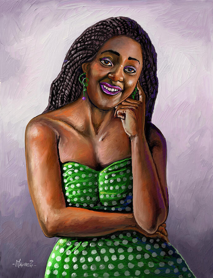 Purple Smile Painting by Anthony Mwangi Purple Smile Painting by Anthony Mwangi
