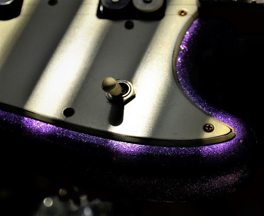 Purple Sparkle Guitar in Sunlight Photograph by Guitarwacky Fine Art