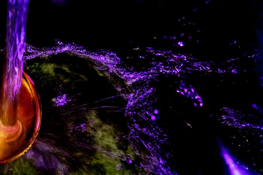 Purple splash art  Photograph by Sven Brogren