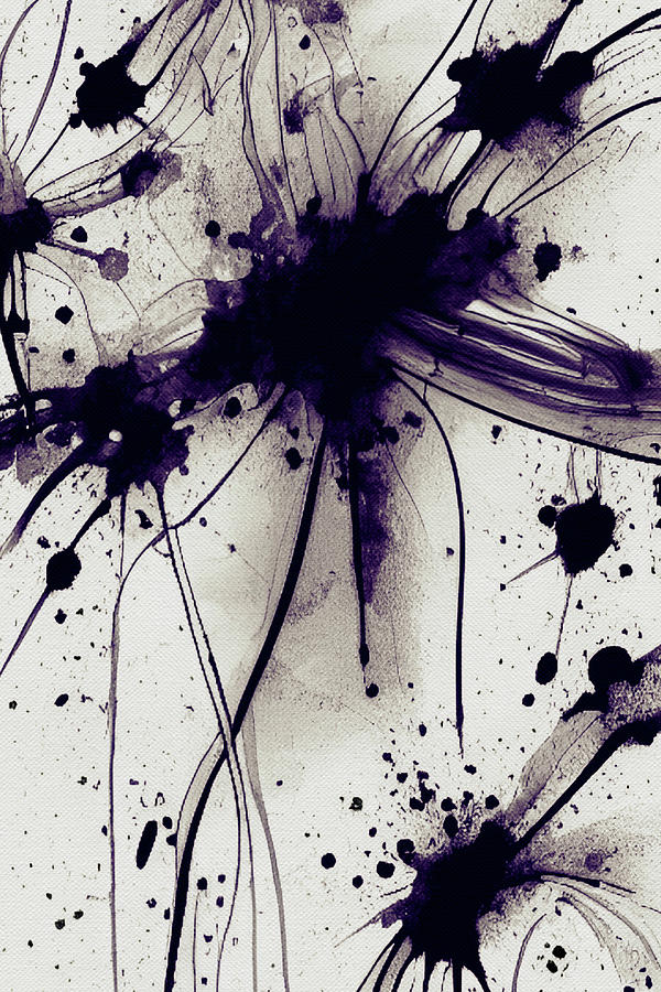 Purple Splat Digital Art by Michelle Hoffmann
