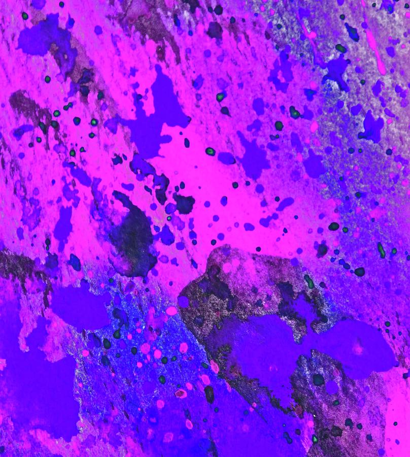 Purple Splatter Painting by Richard James Digance