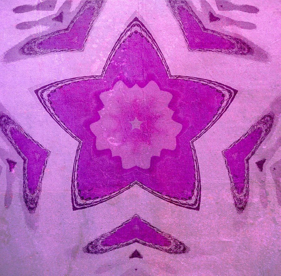Purple Star Digital Art by Steven Parker