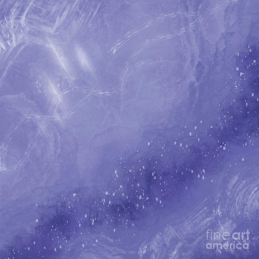 Purple Abstract Digital Art - Purple Storm Clouds - Abstract Painting in Periwinkle by LJ Knight