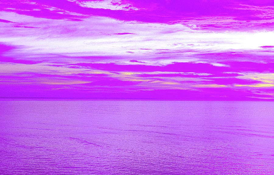 Purple Sunrise Ocean Abstract Photograph by Lorraine Palumbo