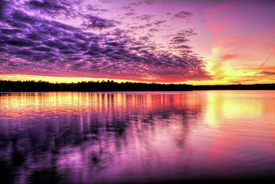 Purple Sunset Clouds Over Lost Lake Photograph by Dale Kauzlaric
