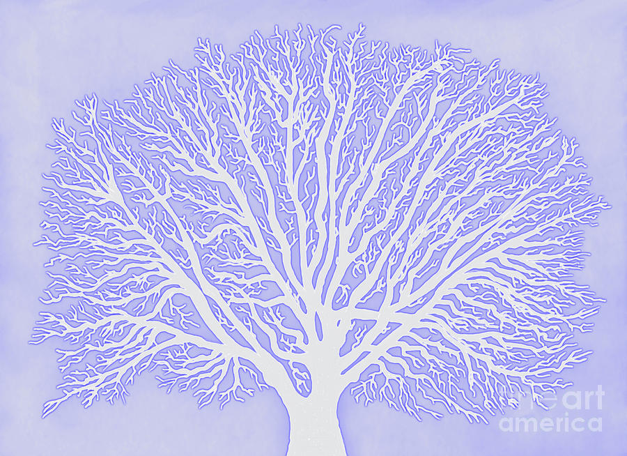 Purple Tree Design Painting by Norma Appleton