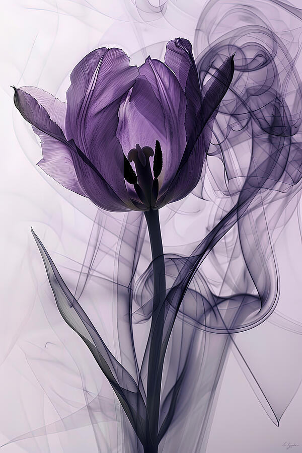 Purple Tulip Fluidity Painting