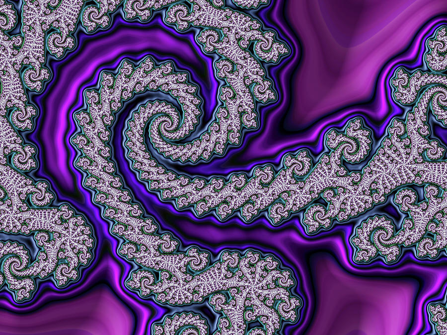 Purple Twirls 1 Digital Art by Manpreet Sokhi