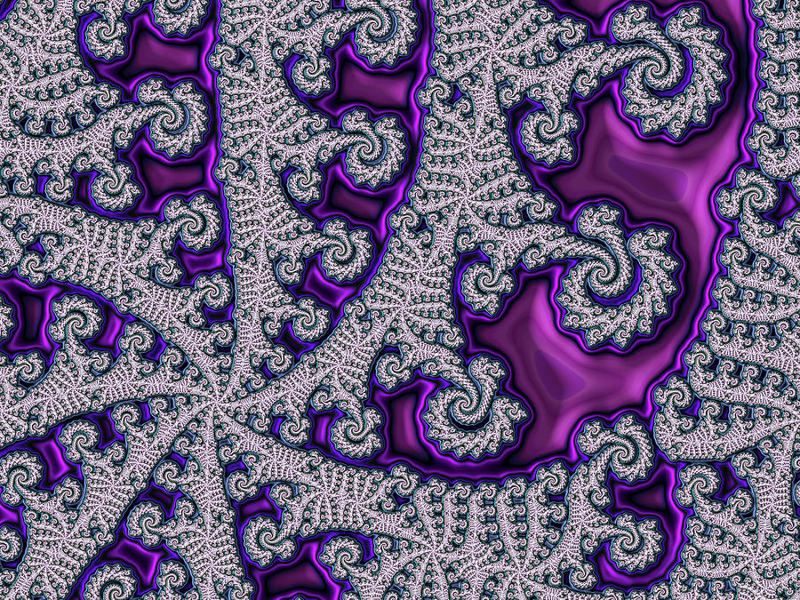 Purple Twirls 2 Digital Art by Manpreet Sokhi