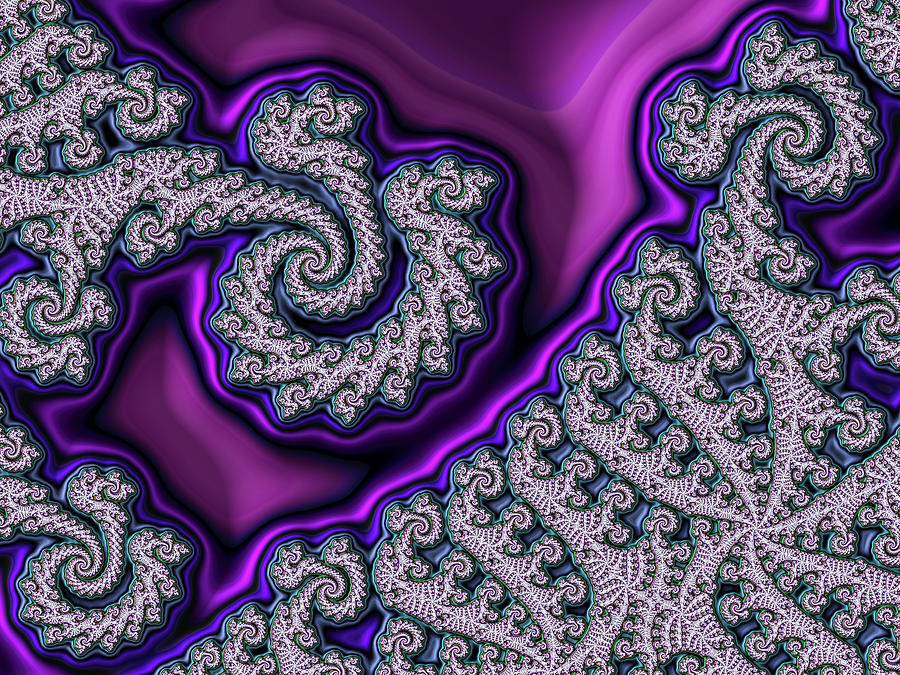 Purple Twirls 3 Digital Art by Manpreet Sokhi