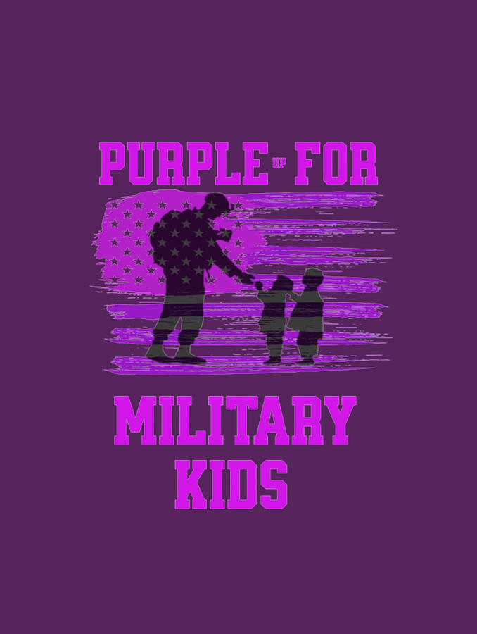 Purple Up For Military Kids Drawing By Magic East - Pixels