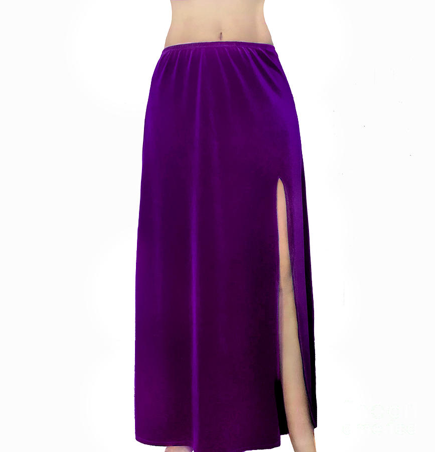 Purple velvet skirt with slit. Ameynra design Photograph by Sofia ...