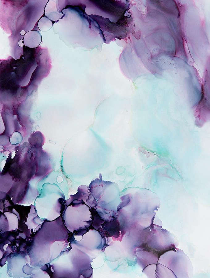 Purple Wave Painting by Katrina Nixon