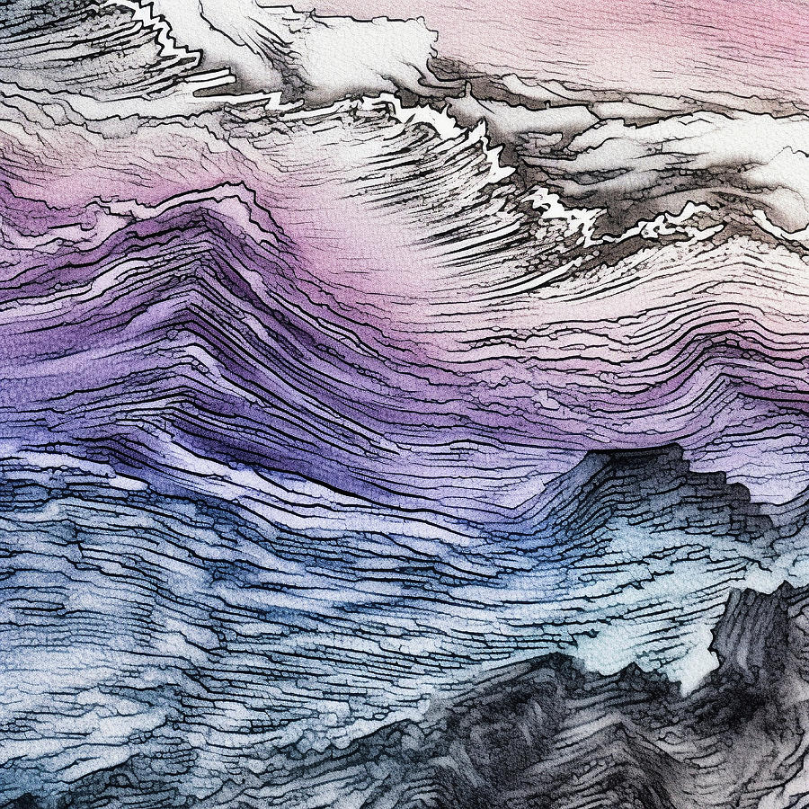 Purple Wave Digital Art by Robert Knight
