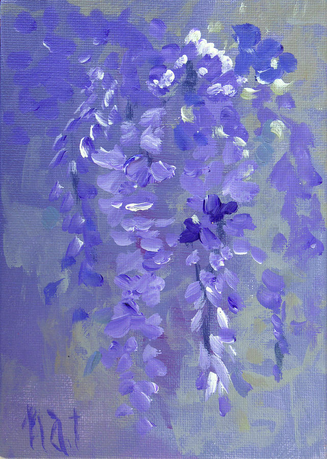 Purple Wisteria Abstract Painting by Natalya Shvetsky - Fine Art America