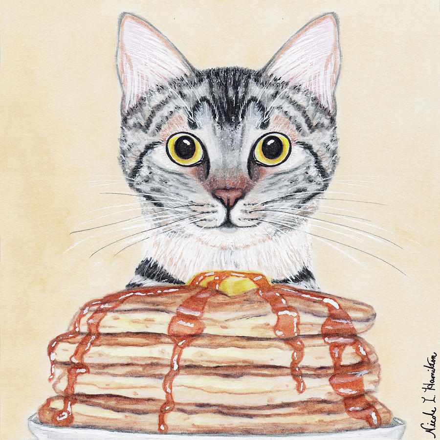 Purrcakes Drawing by Nicole I Hamilton