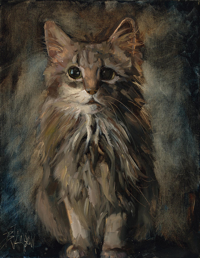 Purrfect Painting by Billie Colson