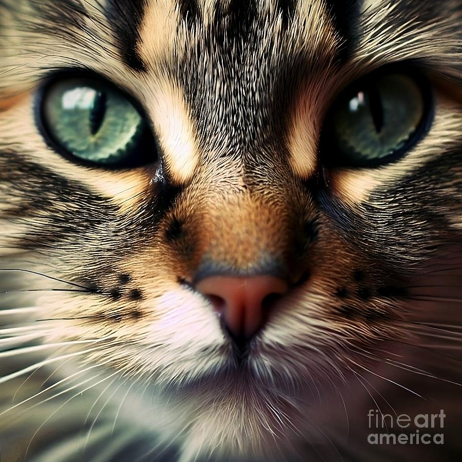 Purrfection  Digital Art by Evocative Art