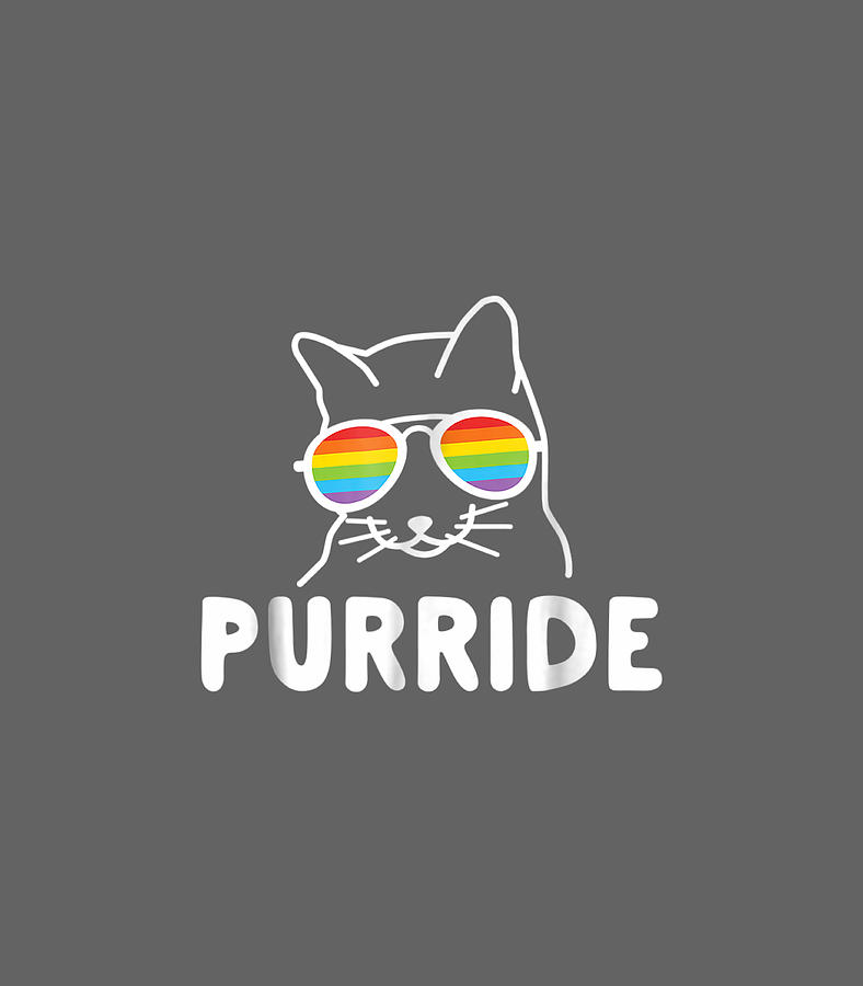 Purride Shirt Lgbtq Pride Cat Gay Lesbian Tshirt W Digital Art By Salix Kira Fine Art America 8615