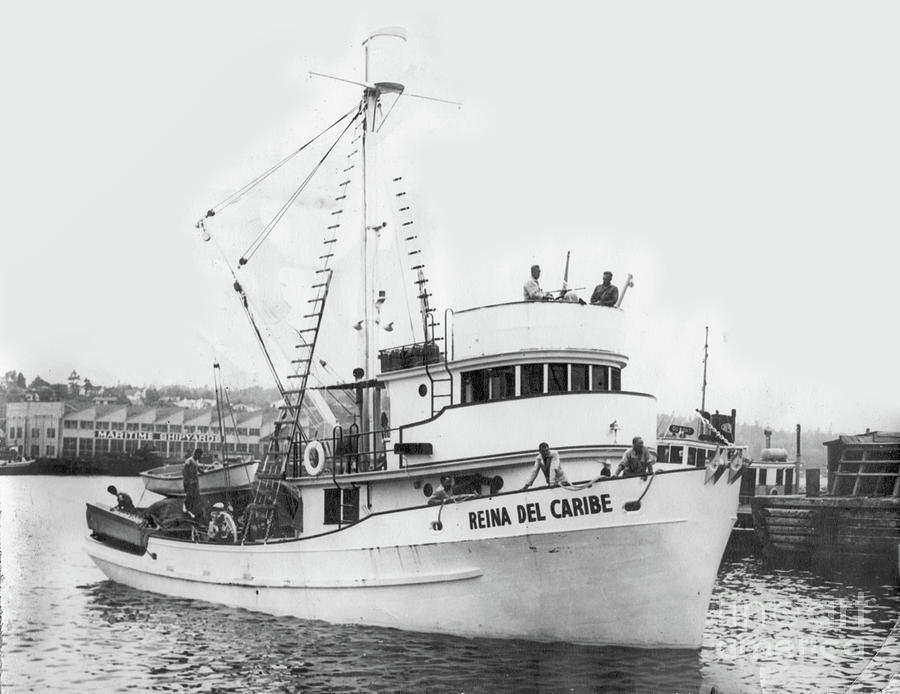 Boat Photograph - Purse Seiner Reina Del Caribe Circa 1948 by Monterey County Historical Society