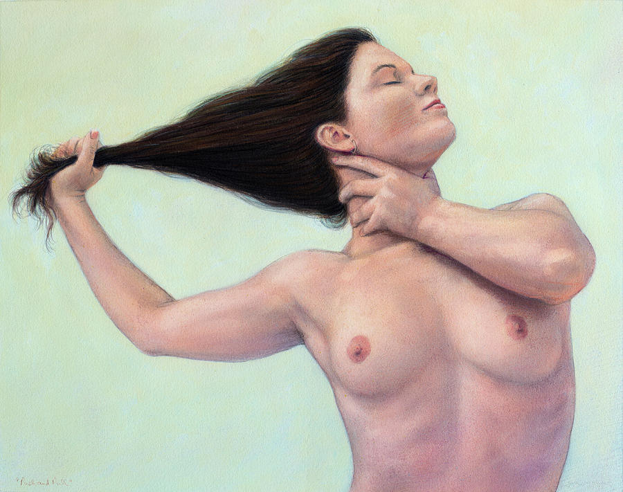 Nude Painting - Push and Pull by James W Johnson