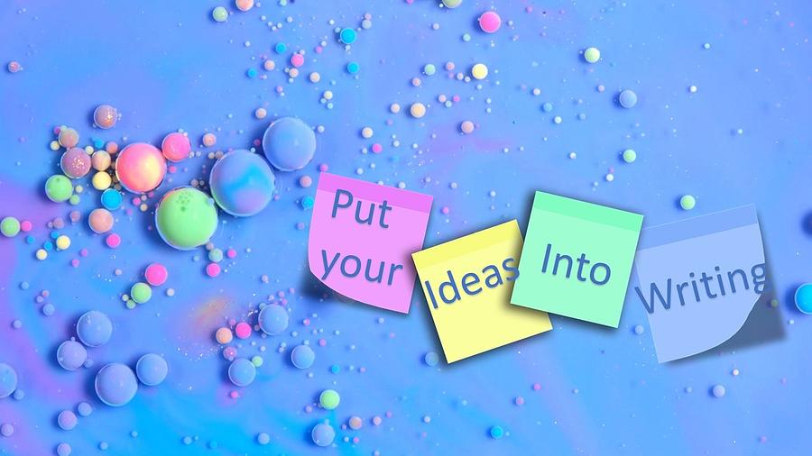 Put Your Ideas In Writing Mixed Media by Nancy Ayanna Wyatt