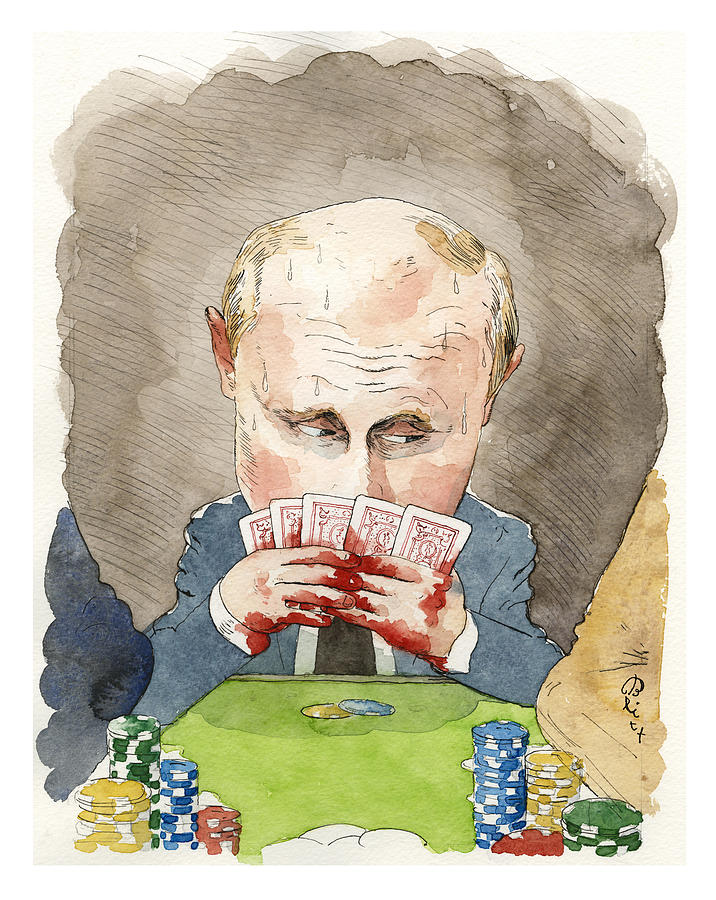 Putins Terrible Hands Painting by Barry Blitt