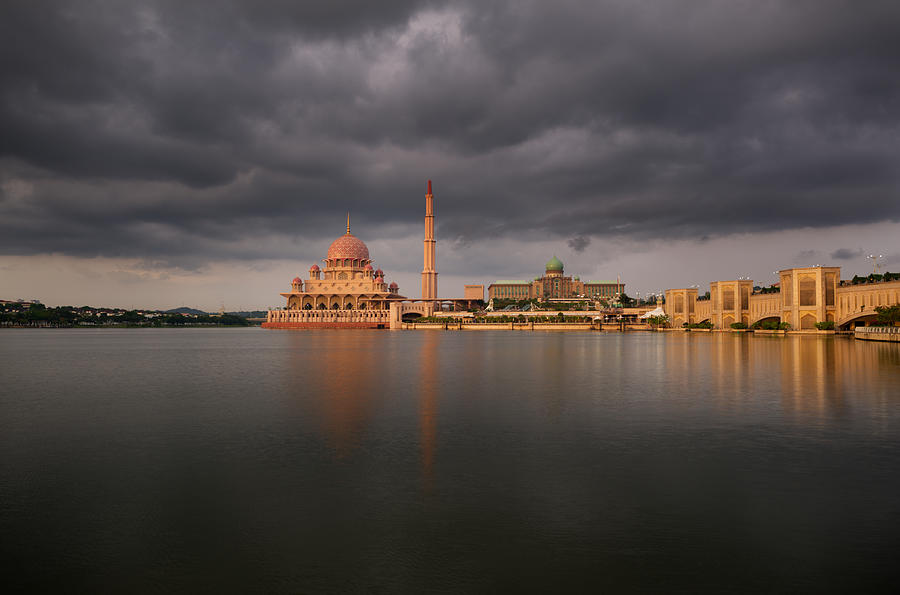 Putra Mosque bathed in golden sun light Photograph by GuyBerresfordPhotography