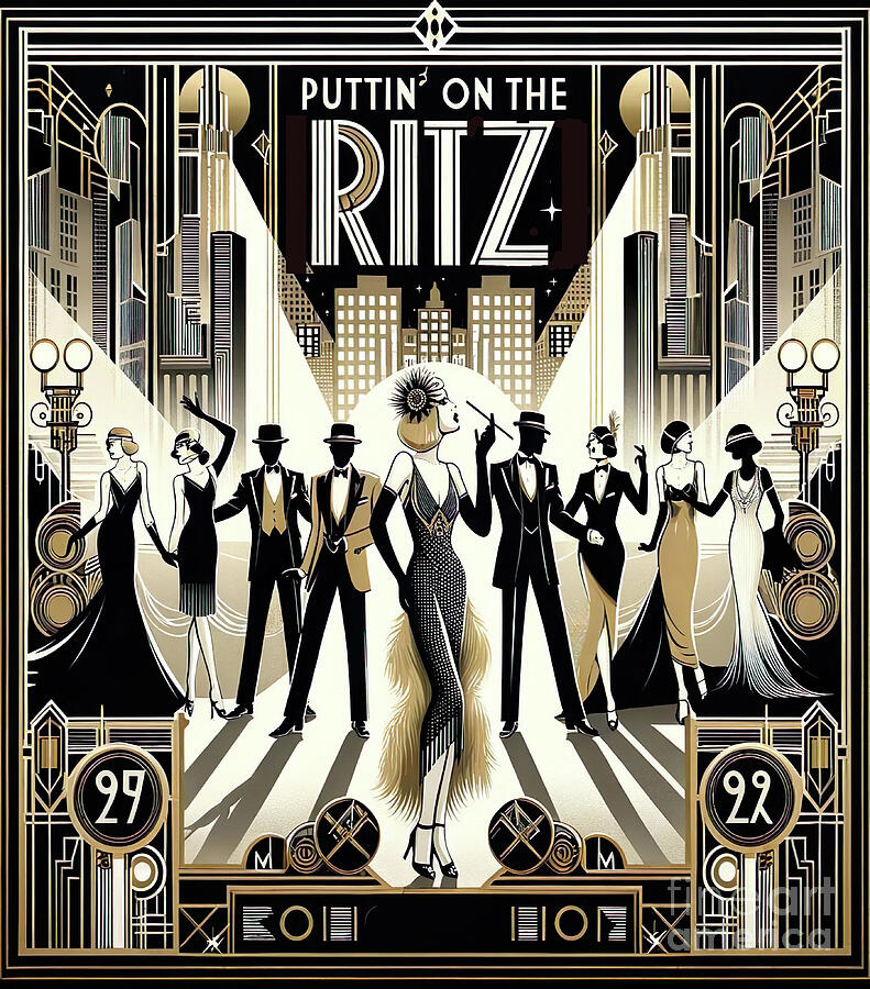 Puttin on the Ritz music poster Digital Art by Movie World Posters