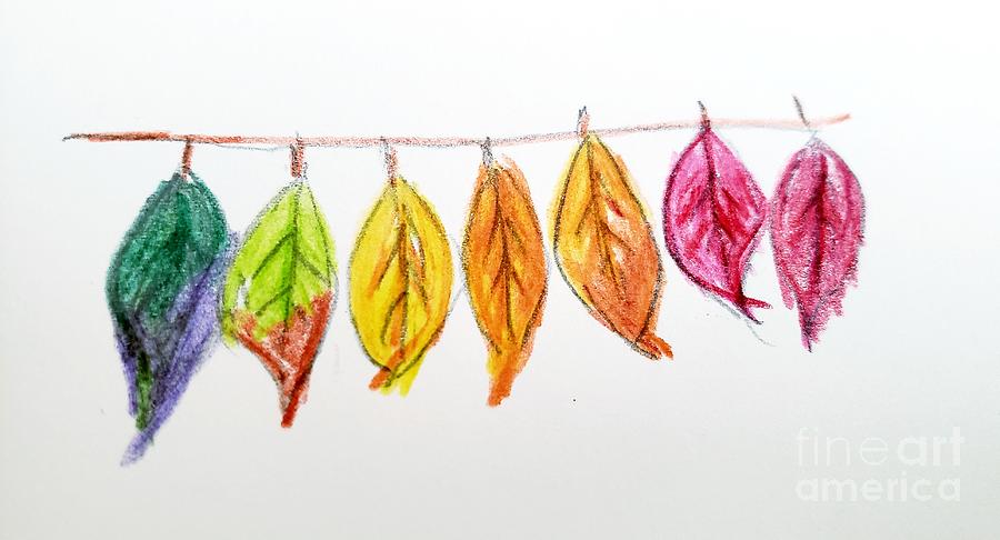 Putting All my Leaves in a Row Painting by Margaret Welsh Willowsilk