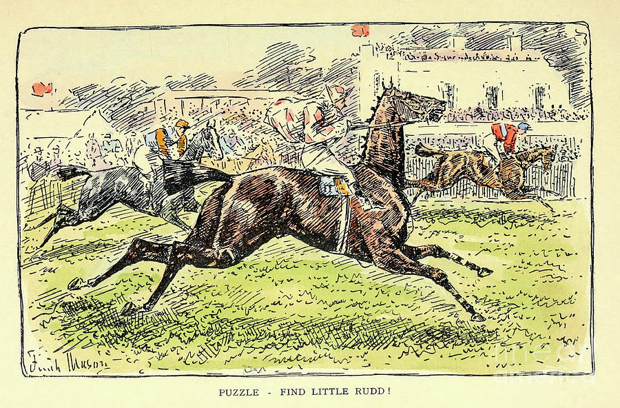 Puzzle Find Little Rudd c2 Drawing by Historic Illustrations