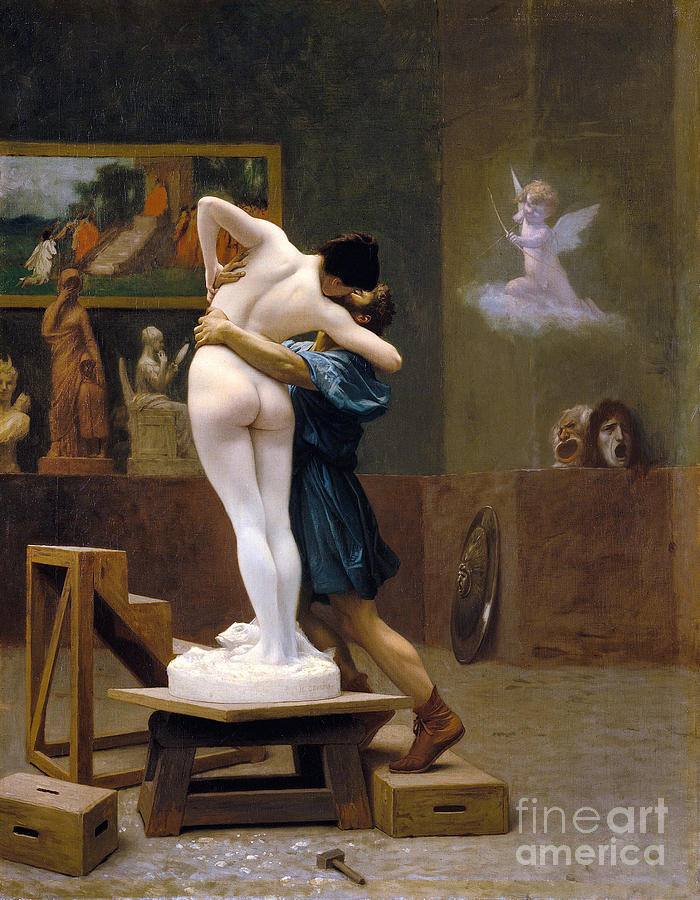 Pygmalion And Galatea, 1890 Painting by Jean Leon Gerome