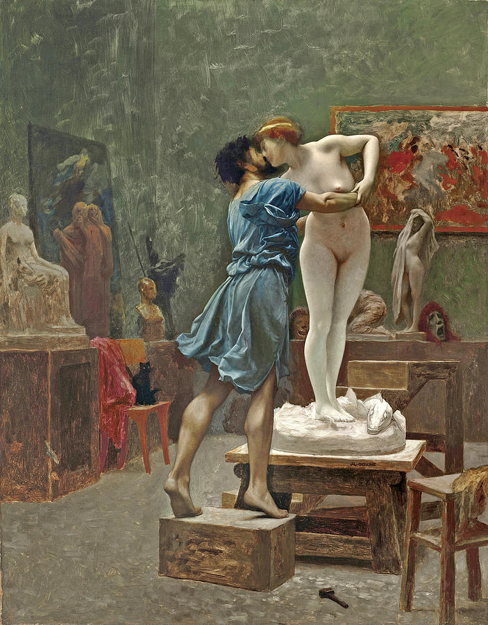 Pygmalion and Galatea 2 Painting by Jean-Leon Gerome