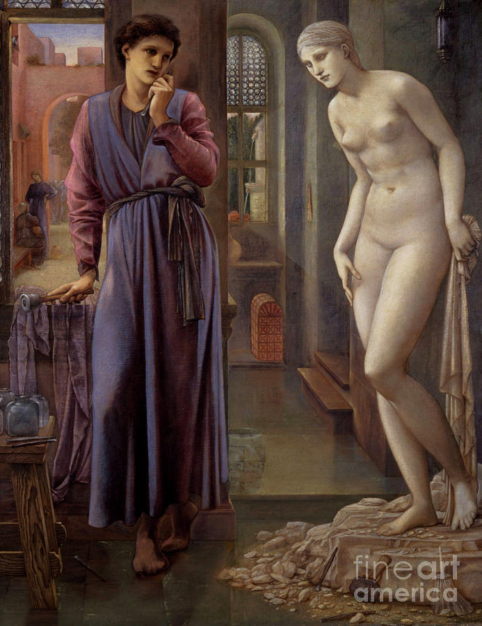 Pygmalion and the Image  The Hand Refrains Painting by Edward Burne-Jones