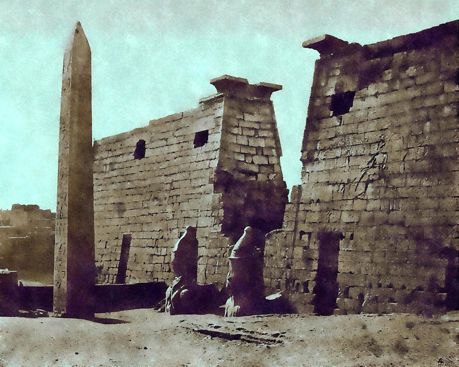 Pylons and Obelisk Thebes Egypt Photograph by DK Digital