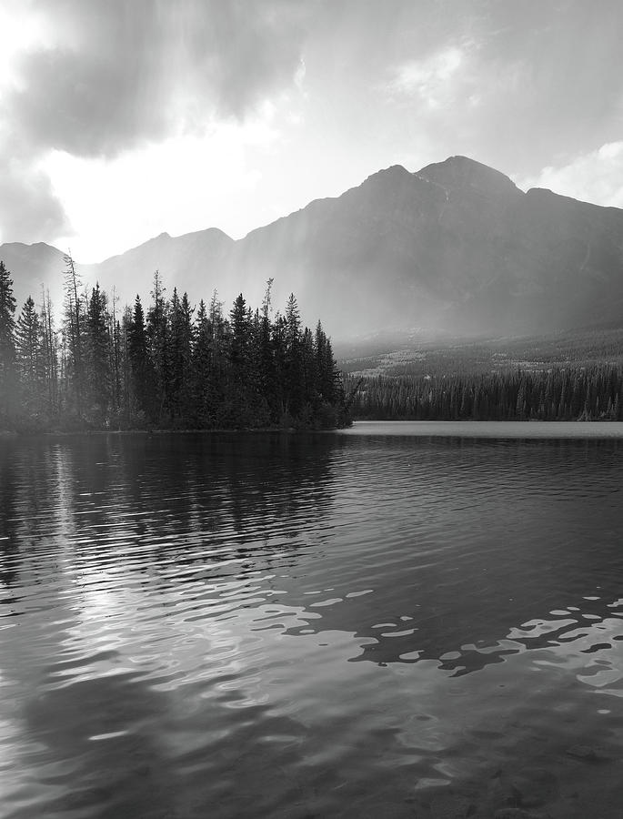 Pyramid Lake Morning Reflections Black And White Photograph by Dan ...