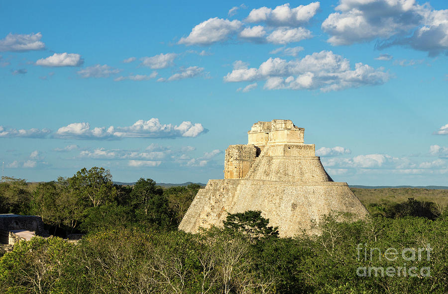 Pyramid Of The Magician Uxmal Mexico Photograph