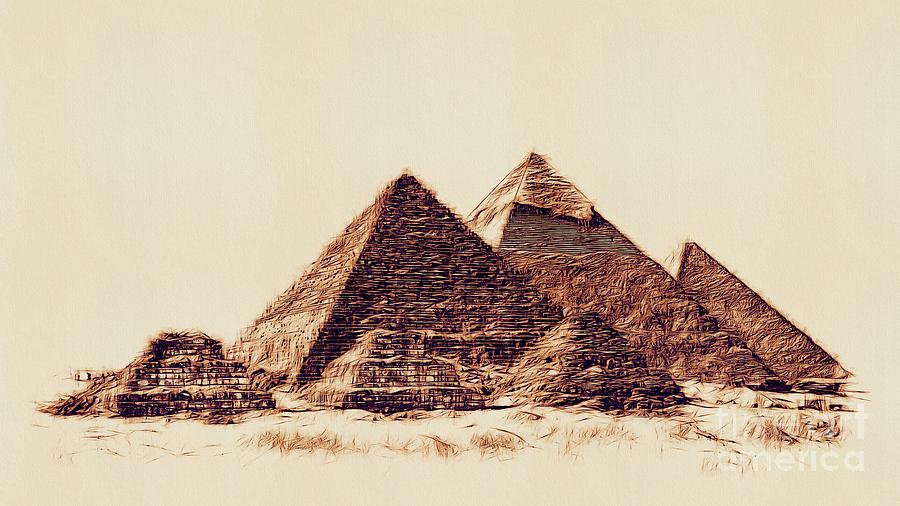 Pyramids Of Egypt Digital Art