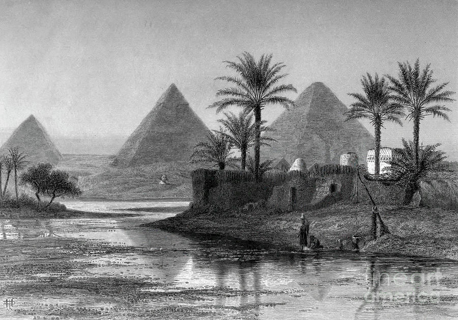 Pyramids of Gizeh f1 Photograph by Historic illustrations